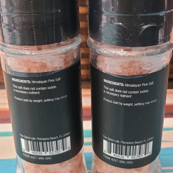 Pair of Coarse Grain Himalayan Pink Salt The Spice Lab Best Used By 10-13-2027 - Picture 4 of 6